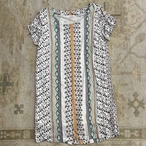 Patterned shift dress
